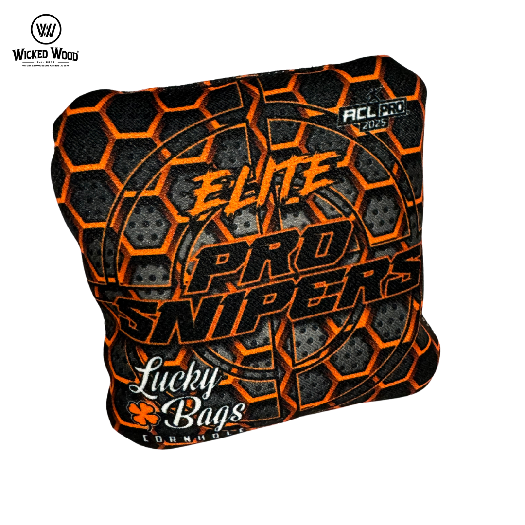 Lucky Bags - Pro Sniper Elite 2026 - ACL Pro Cornhole Bags Lucky Bags Hex Orange