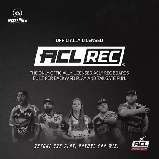 Cornhole Beach Set - 90x60cm - Red Zone - Incl 2x4 Cornhole Zakjes en Draagtas Recreatieve Sets Wicked Wood Games