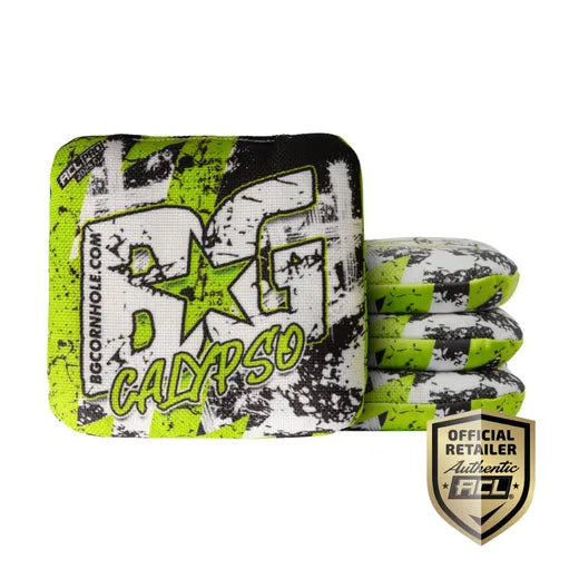 BG - CALYPSO - 2025 - ACL PRO - 1x4 Cornhole Bags Cornhole Bags BG Cornhole Lime Lightning Strike