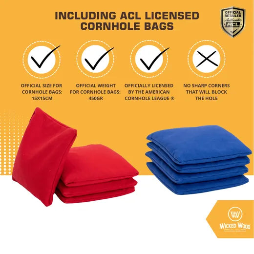 Cornhole Set - 90x60 - Black Cornhole sets Wicked Wood Games