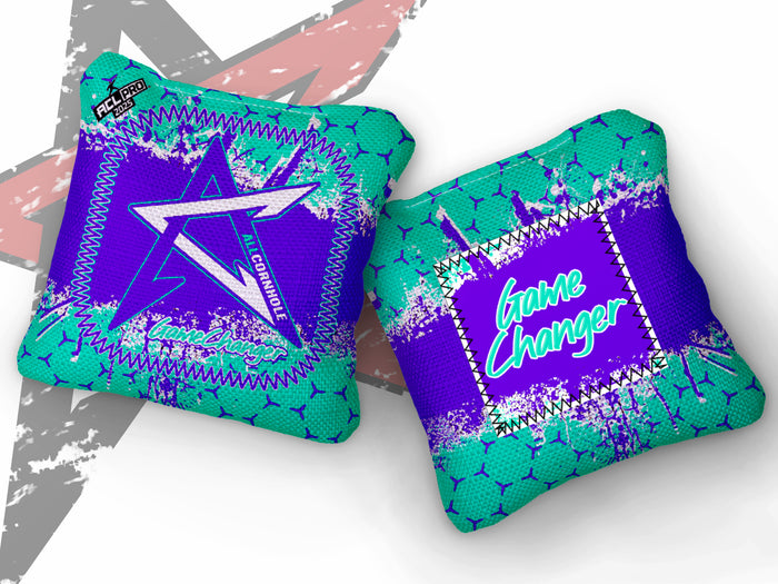 AllCornhole OG GameChanger 2025 - 1x4 Cornhole Bags Cornhole Bags AllCornhole Green/Purple
